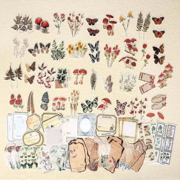 120Pieces Vintage Scrapbook Supplies Pack for Junk Journal Planners DIY Paper - Picture 5 of 8